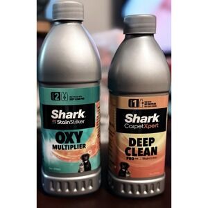 Shark Carpet Cleaner Solution Lot Oxy Multiplier 16oz + Deep Clean Pet 12oz